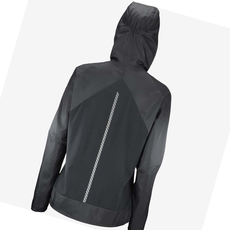 Salomon BONATTI CROSS WIND WINDBREAKERS Kabát Női Fekete | HU 3160DFM